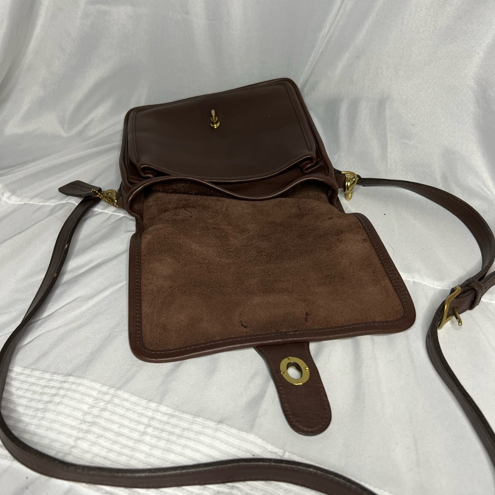 Vintage Brown Leather Coach Station Bag / Crossbody 🤎🎬 - Picture 8 of 16